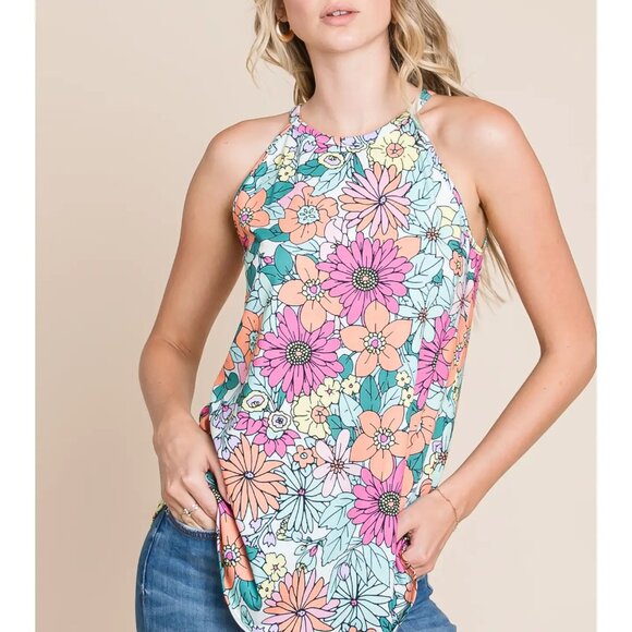 BomBom Floral Tank Top - Picture 1 of 2